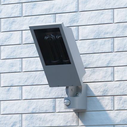 Philips Massive 17516/87/10 - Kinkiet zewnętrzny  z czujnikiem ruchu LAGOS 2xE27/23W/230V