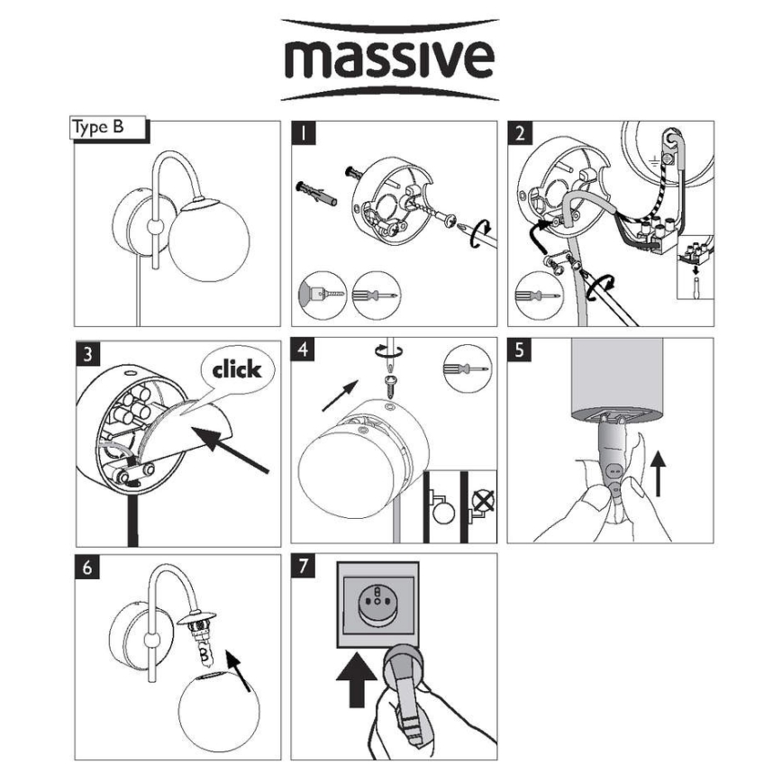 Philips Massive 34086/11/10 - Nástěnné svítidlo CRYSTAL 1xG9/40W