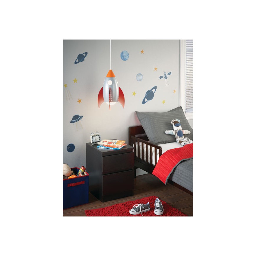 Philips Massive 40204/55/10 - Lampa wisząca dziecięca ROCKY 1xE27/60W/230V