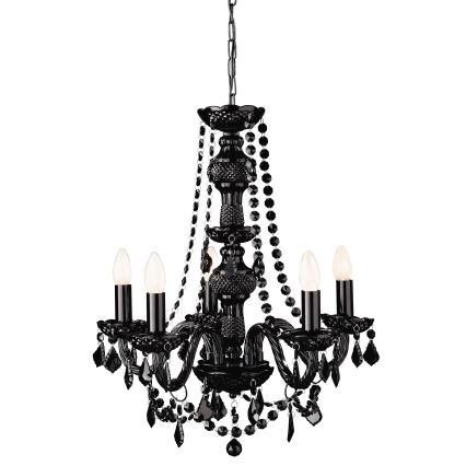 Philips Massive 41766/30/10 - Lampa wisząca Żyrandol FLAUBO 5xE14/60W czarny