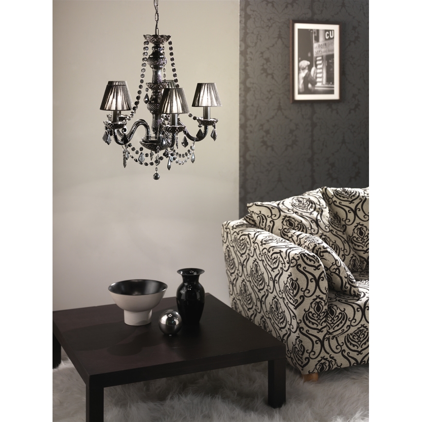 Philips Massive 41766/30/10 - Lampa wisząca Żyrandol FLAUBO 5xE14/60W czarny