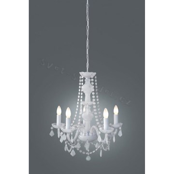 Philips Massive 41766/31/10 - Lampa wisząca Żyrandol FLAUBO 5xE14/60W biały