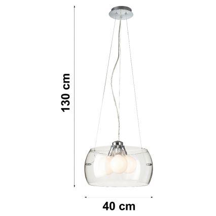 Philips Massive 41779/11/10 - Lampa wisząca GILSON 3xE27/100W chrom