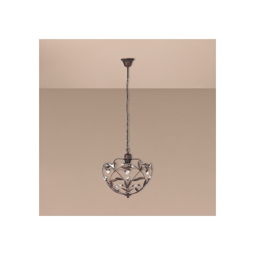 Philips Massive 41788/43/10 - Lampa wisząca BAPTISTE 1xE27/100W matowy bršz