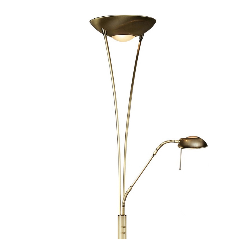 Philips Massive 42070/06/10 - Stmívací stojací lampa MAMO 1xR7S118/300W + 1xG9/40W antická bronzová