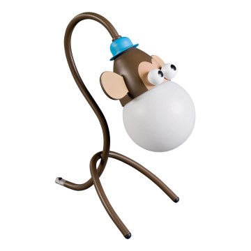 Philips Massive 43591/55/10 - Lampa stołowa dziecięca MAŁPA 1xG4/10W/12V brązowy