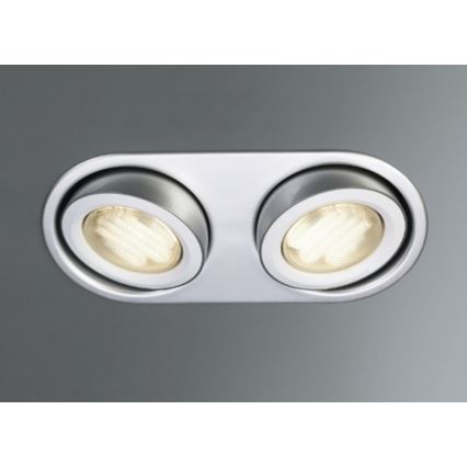 Philips Massive 59602/48/10 - Łazienkowa oprawa wpuszczana MONO 2xGX53/9W/230V aluminium