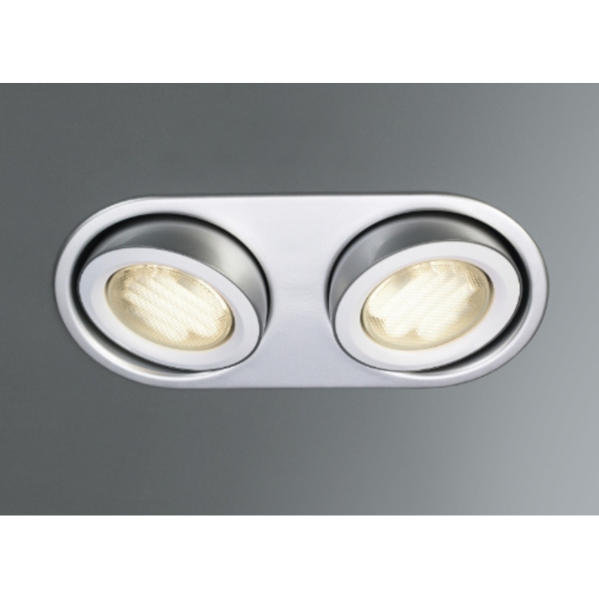 Philips Massive 59602/48/10 - Łazienkowa oprawa wpuszczana MONO 2xGX53/9W/230V aluminium