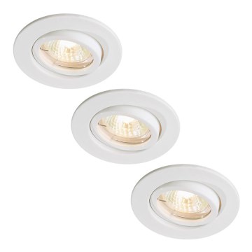 Philips Massive 59902/31/10 - ZESTAW 3x Lampa sufitowa Łazienkowa LAKE 3xGU10/35W/230V bíała