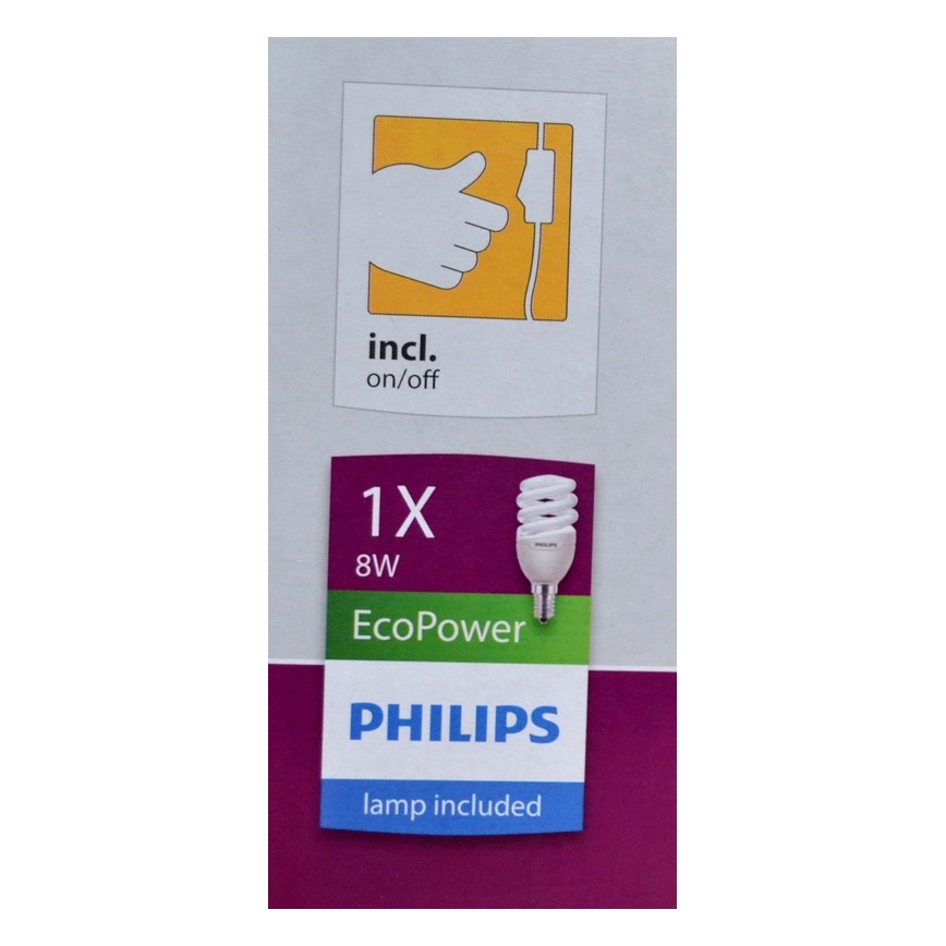 Philips Massive  67322/53/10 - Lampa stolní SCOTT 1xE14/8W oranžová
