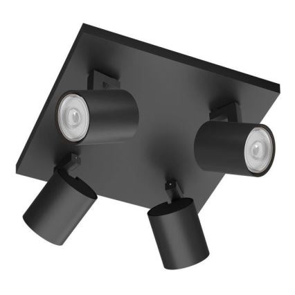 Philips - Oprawa punktowa RUNNER 4xGU10/20W/230V czarna