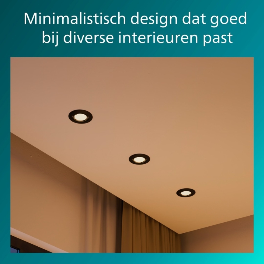 Philips - Oprawa wpuszczana PERIDOT 1xGU10/7W/230V czarna