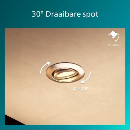 Philips - Oprawa wpuszczana sufitowa PERIDOT 1xGU10/7W/230V srebrna