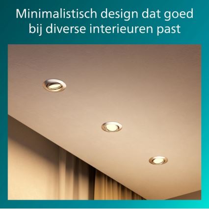 Philips - Oprawa wpuszczana sufitowa PERIDOT 1xGU10/7W/230V srebrna