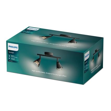 Philips - Oświetlenie punktowe CLEFT 2xGU10/5W/230V
