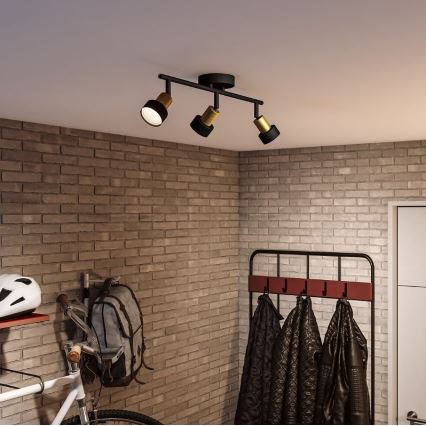 Philips - Oświetlenie punktowe CONDUIT 3xGU10/5W/230V czarne/mosiądz