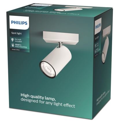 Philips - Oświetlenie punktowe KOSIPO 1xGU10/5,5W/230V biały