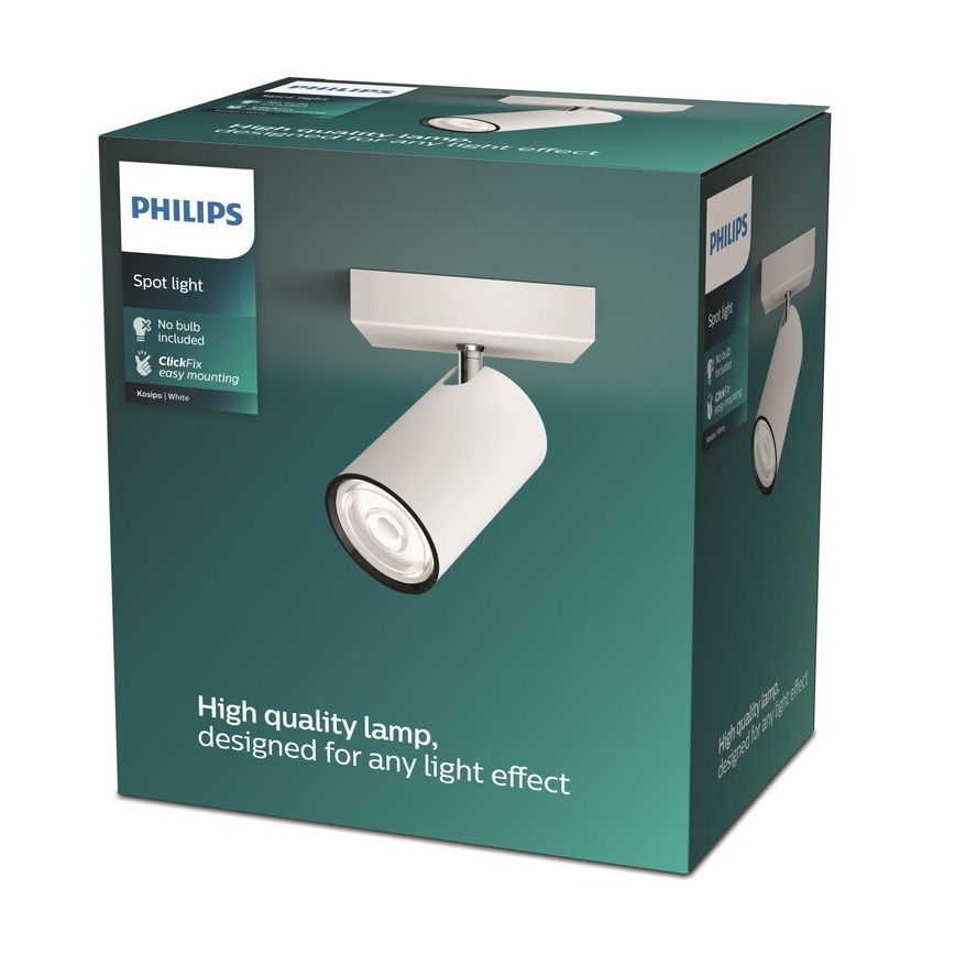 Philips - Oświetlenie punktowe KOSIPO 1xGU10/5,5W/230V biały