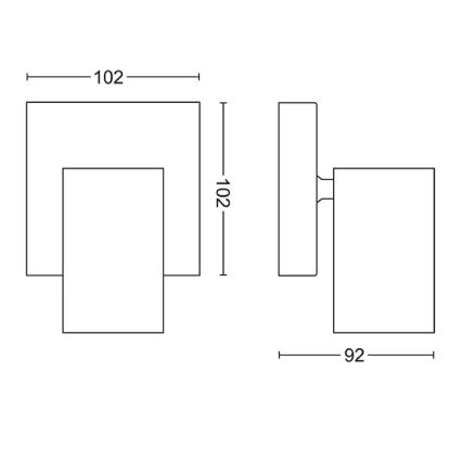 Philips - Oświetlenie punktowe KOSIPO 1xGU10/5,5W/230V biały