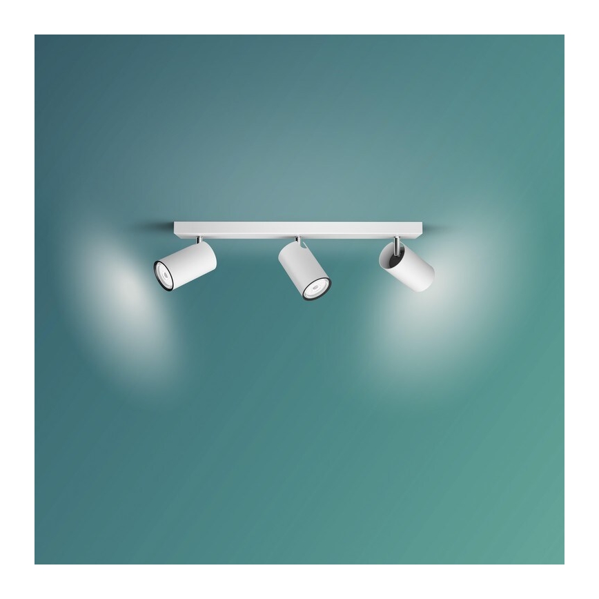 Philips - Oświetlenie punktowe KOSIPO 3xGU10/5,5W/230V biały