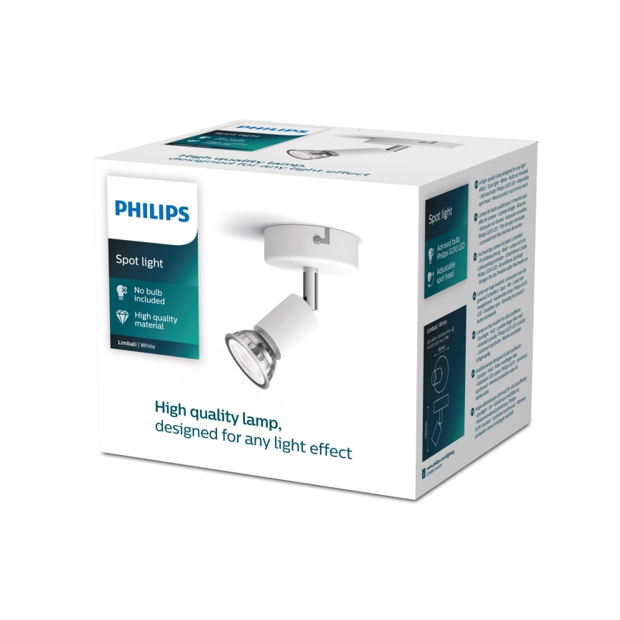 Philips - Oświetlenie punktowe 1xGU10/50W/230V białe