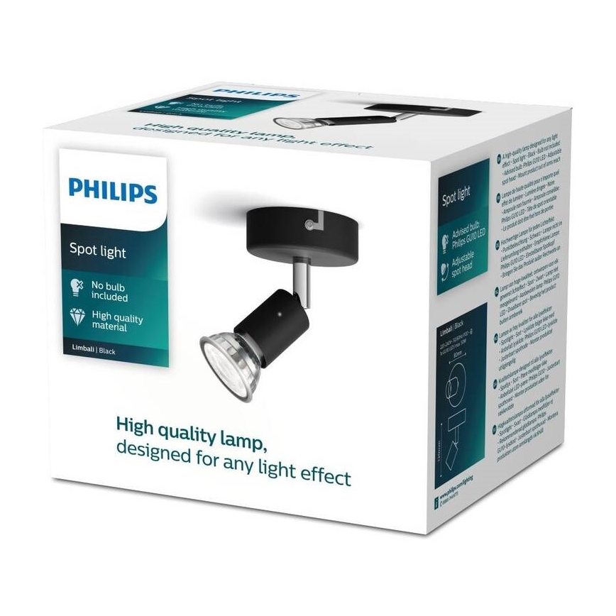Philips - Oświetlenie punktowe 1xGU10/50W/230V czarne