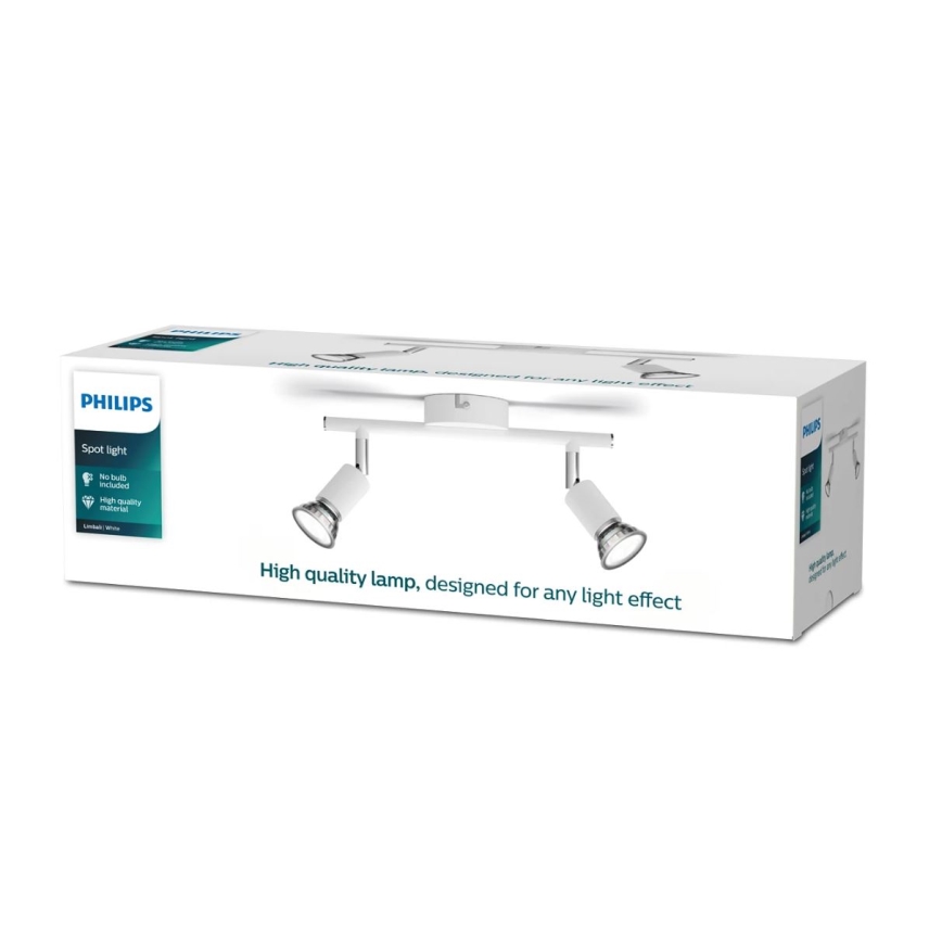 Philips - Oświetlenie punktowe 2xGU10/50W/230V białe