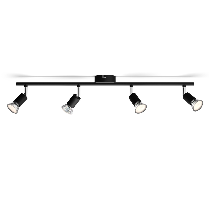 Philips - Oświetlenie punktowe 4xGU10/50W/230V czarne