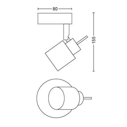 Philips - Oświetlenie punktowe 1xGU10/35W/230V białe