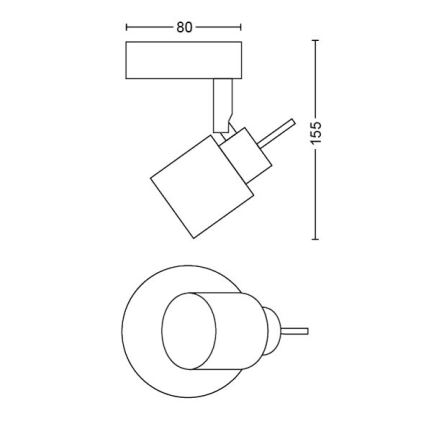 Philips - Oświetlenie punktowe 1xGU10/35W/230V czarne