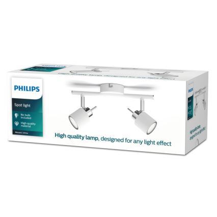 Philips - Oświetlenie punktowe 2xGU10/35W/230V biała +