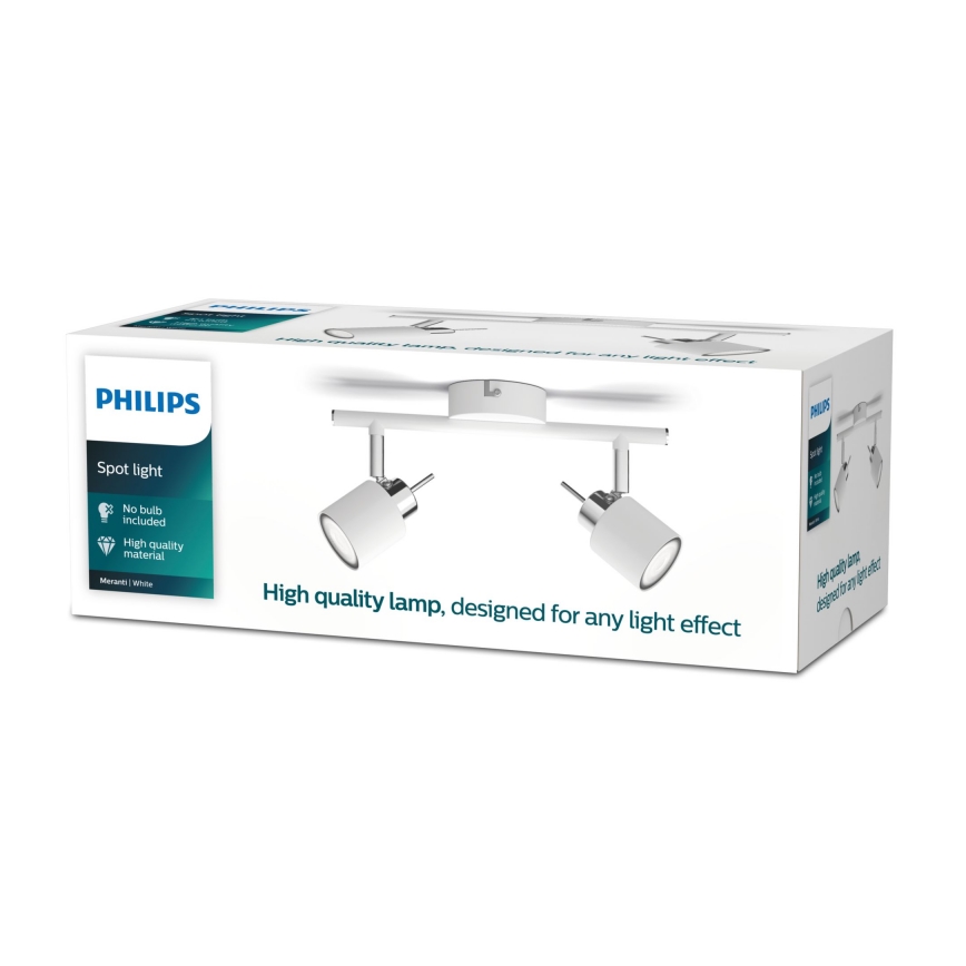 Philips - Oświetlenie punktowe 2xGU10/35W/230V biała +