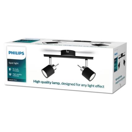 Philips - Oświetlenie punktowe 2xGU10/35W/230V czarne