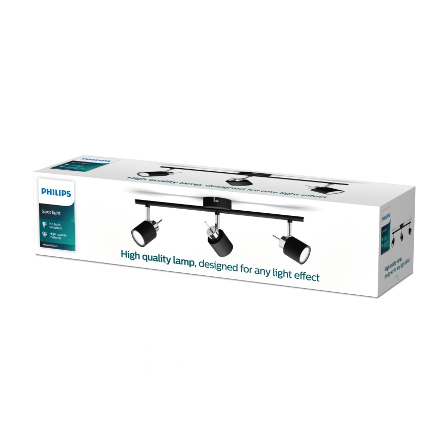 Philips - Oświetlenie punktowe 3xGU10/35W/230V czarne