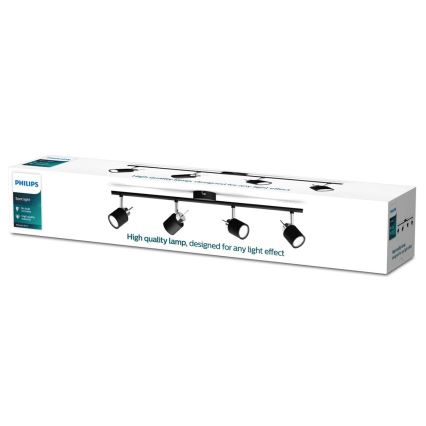 Philips - Oświetlenie punktowe 4xGU10/35W/230V czarne