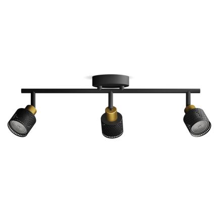 Philips - Oświetlenie punktowe NIALL 3xGU10/5W/230V czarne/mosiądz
