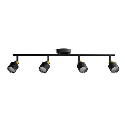 Philips - Oświetlenie punktowe NIALL 4xGU10/5W/230V czarne/mosiądz