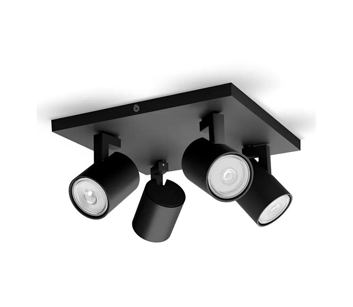 Philips - Oświetlenie punktowe RUNNER 4xGU10/20W/230V czarne