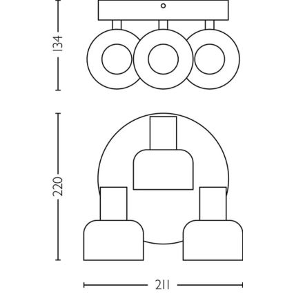 Philips - Oświetlenie punktowe SLEET 3xE14/25W/230V