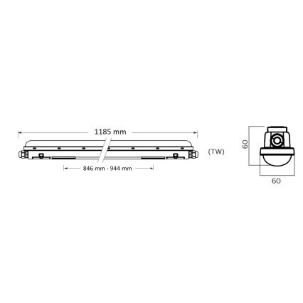 Philips Pila - Techniczna oprawa świetlówkowa LED/40W/230V 120 cm IP65
