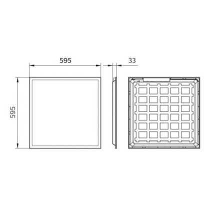 Philips Pila - wpuszczany panel sufitowy LED/40W/230V 60x60 cm UGR22