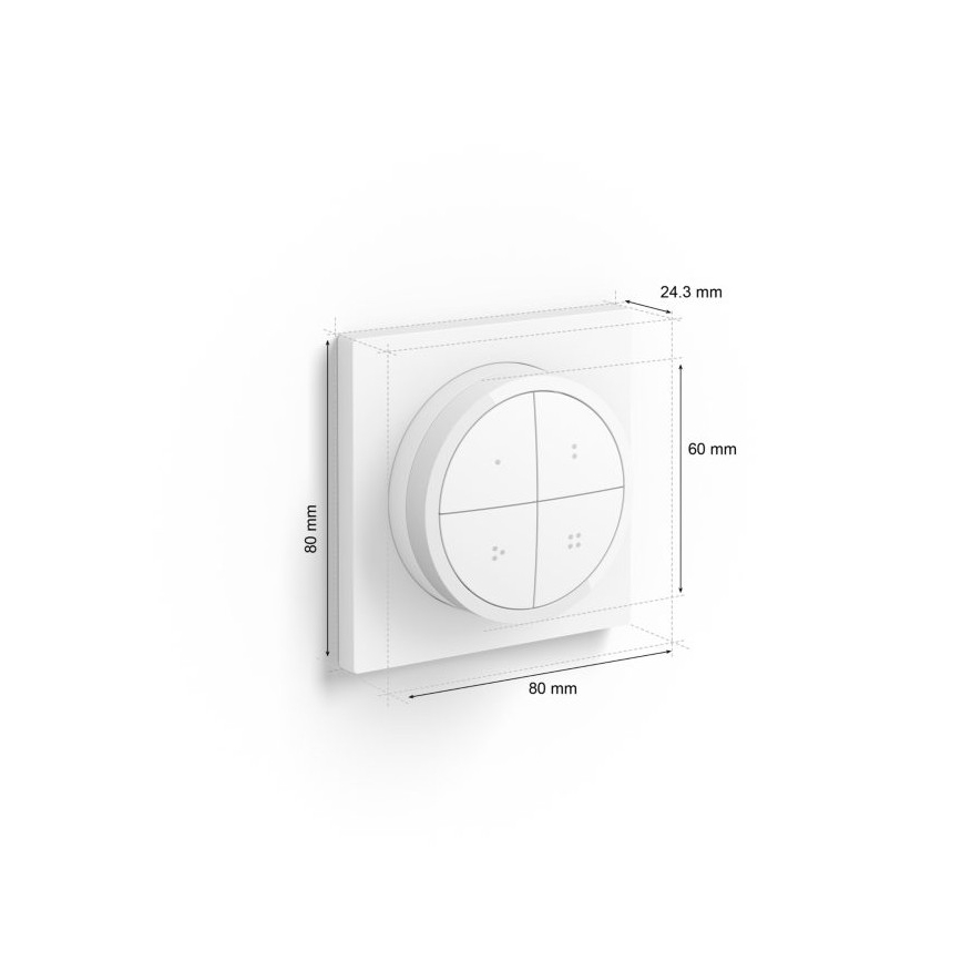 Philips - Pilot zdalnego sterowania z przełącznikiem Hue TAP 1xCR2032 biały