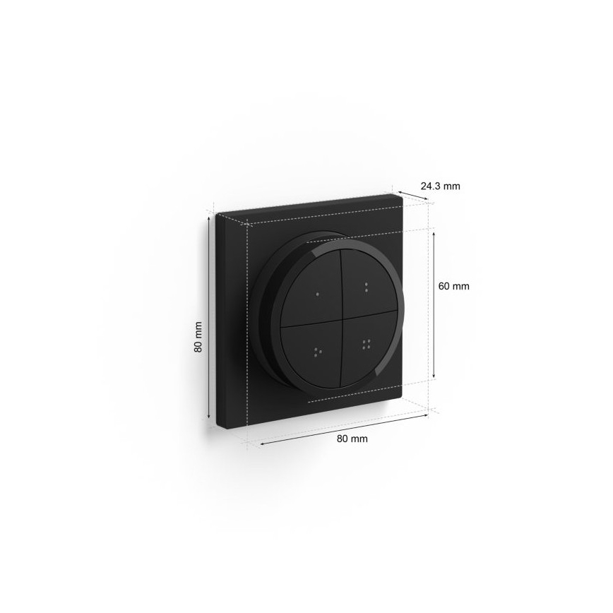 Philips - Pilot zdalnego sterowania z przełącznikiem Hue TAP 1xCR2032 czarny