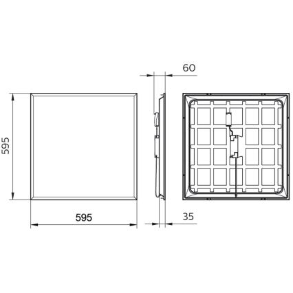 Philips - Panel LED sufitowy PROJECTLINE LED/36W/230V 59,5x59,5 cm