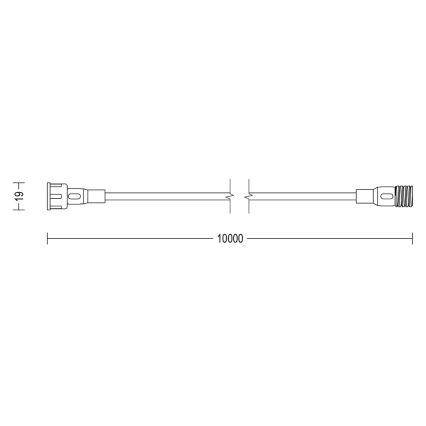 Philips - Przedłużacz zewnętrzny 10m IP67