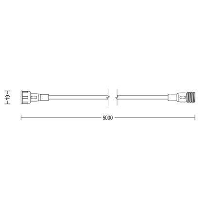 Philips - Przedłużacz zewnętrzny 5m IP67
