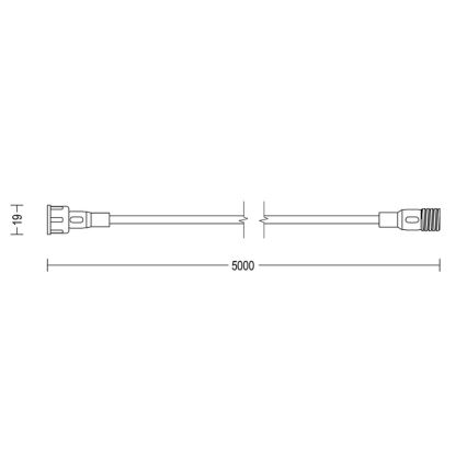 Philips - Przedłużacz zewnętrzny 5m IP67