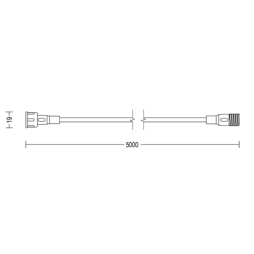 Philips - Przedłużacz zewnętrzny 5m IP67