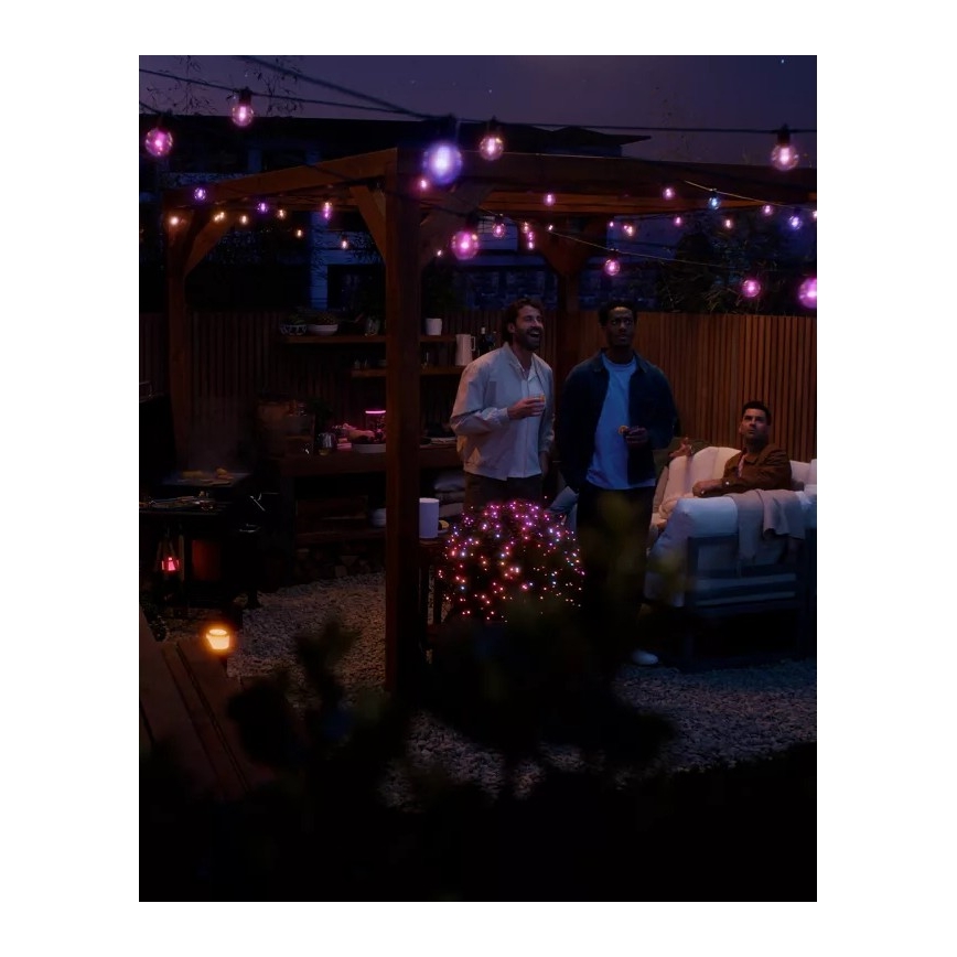 Philips - Zewnętrzny łańcuch świetlny LED RGBW Hue FESTAVIA, przedłużalny i ściemnialny, 30xLED, 21 m, IP65