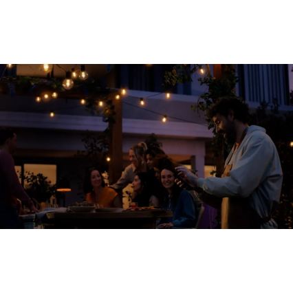 Philips - Zewnętrzny łańcuch świetlny LED RGBW Hue FESTAVIA, przedłużalny i ściemnialny, 30xLED, 21 m, IP65